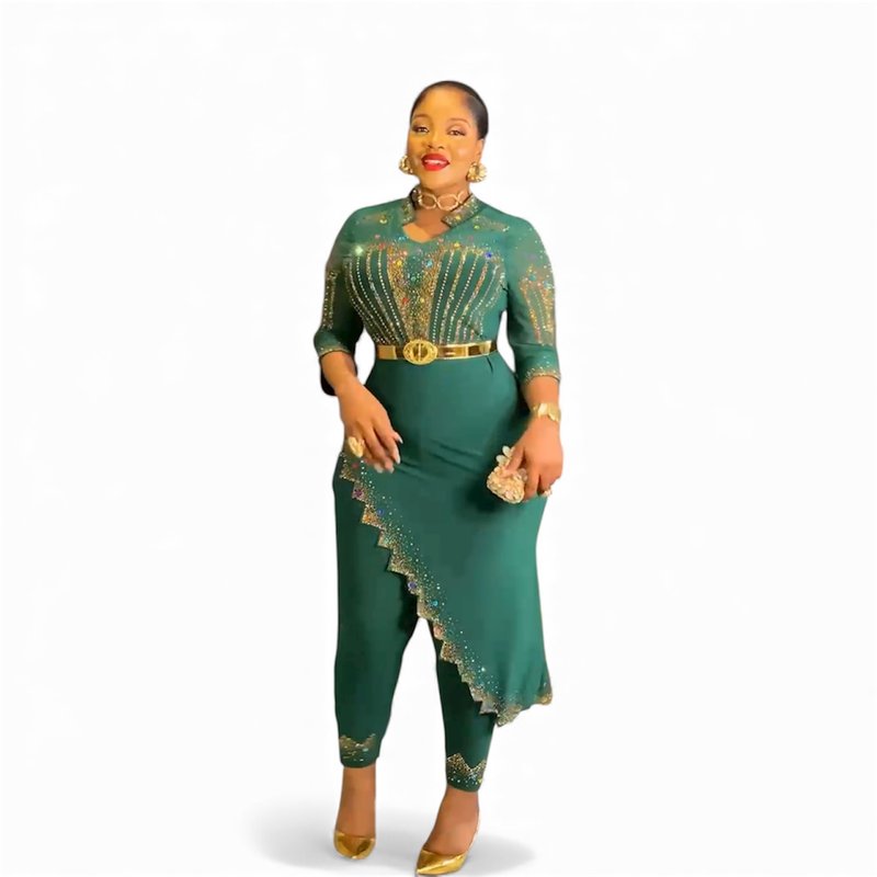 Plus size two-piece elegant wear