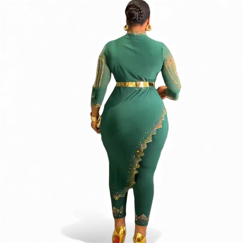 Plus size two-piece elegant wear